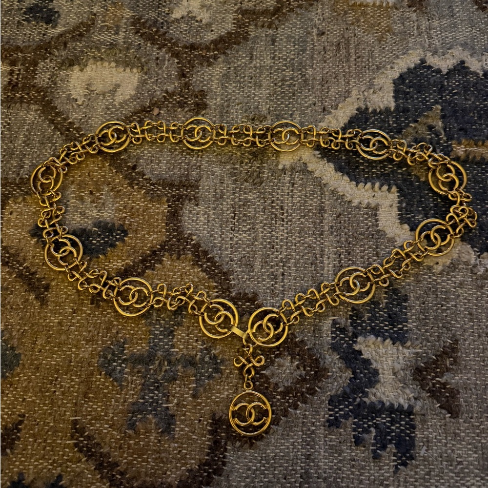 RARE Chanel Gold CC Link Belt Vintage
